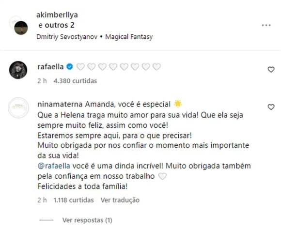 Amanda Kimberlly convidou Rafaella Santos para ser madrinha de sua filha com Neymar