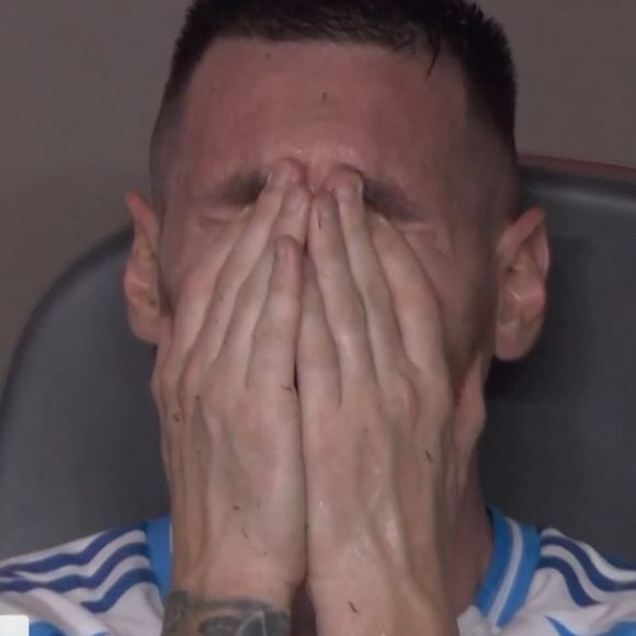 Lionel Messi chorou de dor ao se machucar na final da Copa América em 14 de julho de 2024