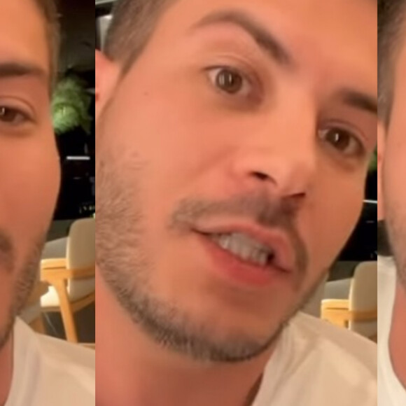 Arthur Aguiar prestou queixa contra Yasmin Lisboa após a influencer ter afirmado que trocou mensagens com ele: 'É muito sério o que ela fez e ela vai responder'