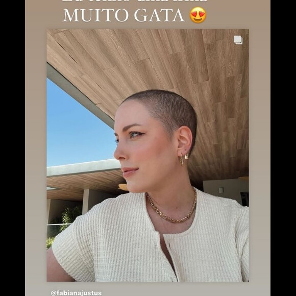 Rafaella Justus reagiu a fotos de Fabiana Justus com cabelo crescendo: 'Irmã gata'