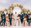 Casamento de Simone Biles e Jonathan Owens teve 8 madrinhas e 7 padrinhos, todos com looks na mesma paleta de cores 