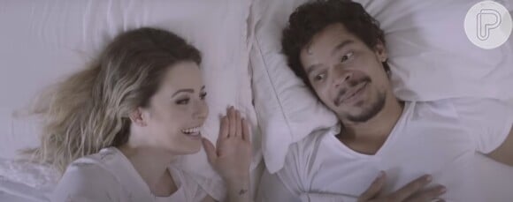 Sandy e José Trassi fizeram um casal no clipe da cantora