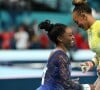 Simone Biles tem apoiado Rebeca Andrade nas Olimpíadas de Paris 2024