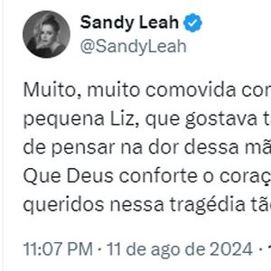 Sandy também se mostrou muito emocionada ao saber do amor de Liz pela música 'Areia', feita em parceria com Lucas Lima