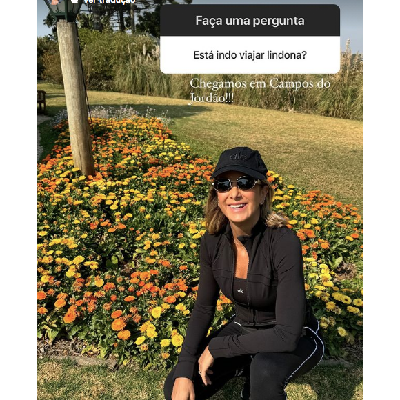 Tici Pinheiro está viajando para Campos do Jordão, em São Paulo, e respondeu algumas perguntas de fãs