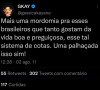 Gkay fez um post com críticas ao sistema de cotas em 2011