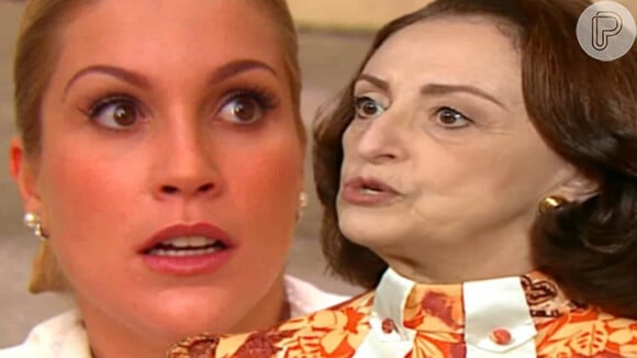 Cristina (Flavia Alessandra) humilha Debora (Ana Lúcia Torre) em Alma Gêmea