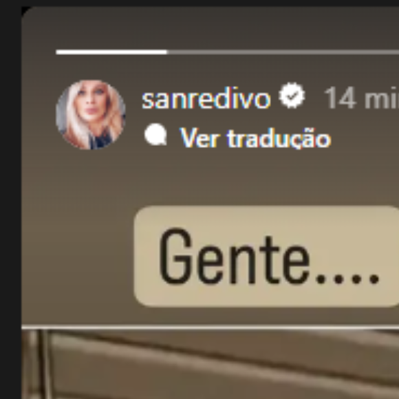 Sandra Redivo fez uma publicação irônica e sugestiva em seu perfil no Instagram: 'Gente... Cabaré tá lotado'