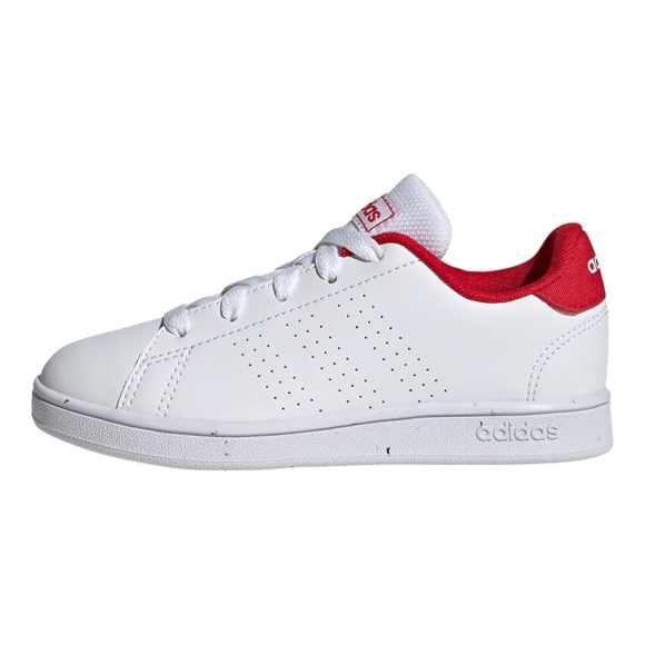 Tênis Advantage Branco e Vermelho, Adidas