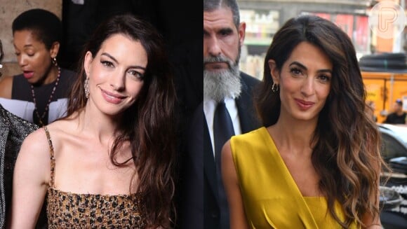 Mais uma comparação improvável e que faz sentido: Amal Clooney e Anne Hathaway