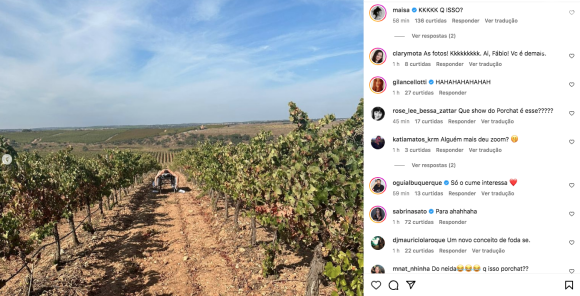 Nomes como Maisa Silva, Sabrina Sato e João Vicente de Castro comentaram publicação de Fábio Porchat