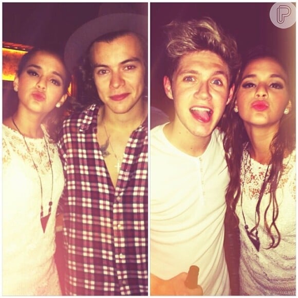 Bruna Marquezine com Harry Styles e Niall Horan; atriz não postou fotos com Liam Payne na época