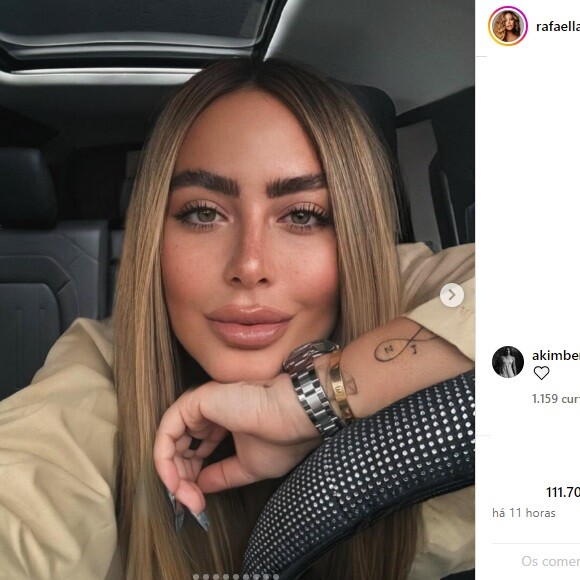 Amanda Kimberlly curtiu carrossel de fotos de Rafaella Santos com imagem de Mavie