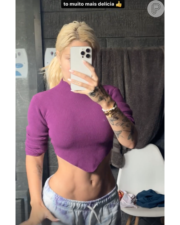 Karoline Lima exibiu seu corpo, que tem lipo lad, em um vídeo publicado nas redes sociais