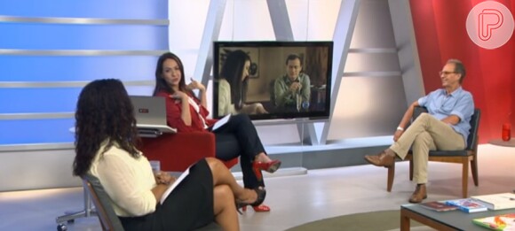 Paolla Oliveira também recebe elogios de Maria Beltrão, apresentadora do programa 'Estúdio I', por cenas como a prostituta Danny Bond. 'Estou tendo um relacionamento sério com Paolla', brincou a jornalista