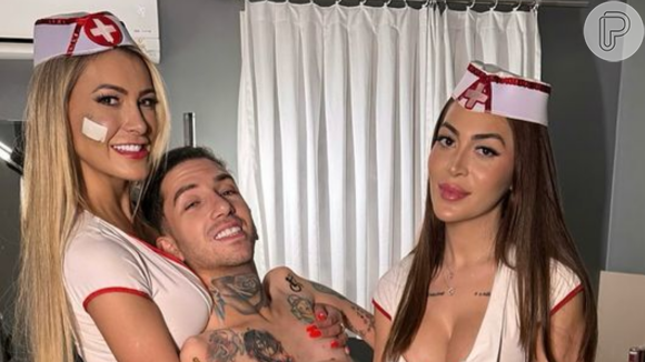 Vestida de enfermeira e com a namorada, Andressa Urach explica motivo especial para novo pornô com 'cadeirante humorista'