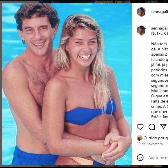 Adriane Galisteu curtiu publicação que dizia: 'O que está acontecendo é um ato de censura a Adriane Galisteu. Falta de ética de todas as partes envolvidas nessa série. Um crime'