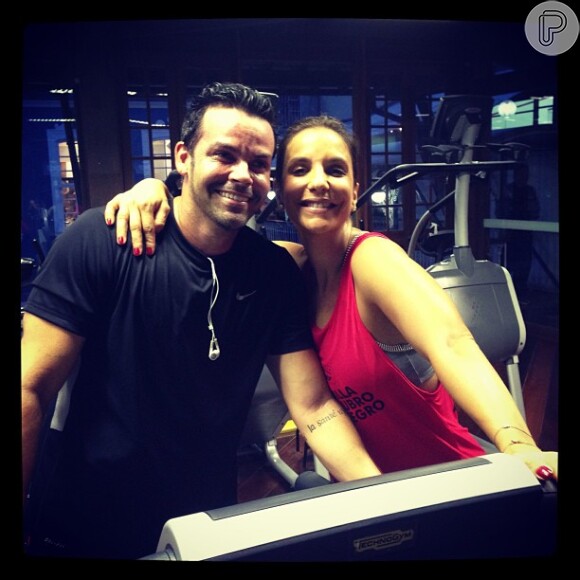 Ivete Sangalo posta foto na academia em dia de gravação do 'Esporte Espetacular'