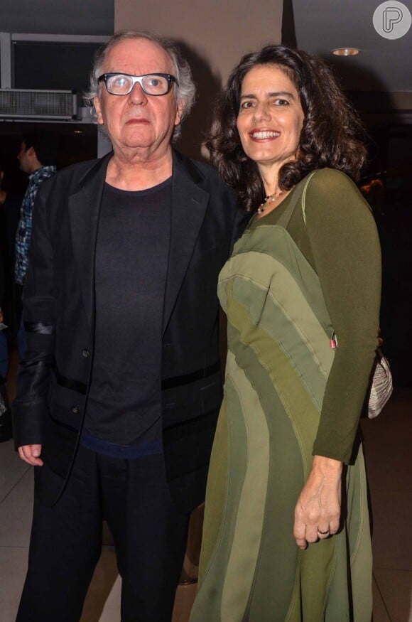 O publicitário Washington Olivetto e a sua mulher, Patrícia Viotti, curtem o show de Caetano Veloso