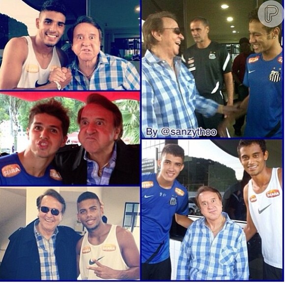 O humorista Carlos Villagrán também posta foto com outros jogadores