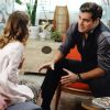 Laura (Nathalia Dill) procura Marcos (Thiago Lacerda) pensando que ele está em vias de se matar, e ele a convence a se hospedar em um hotel em sua companhia, em 'Alto Astral'