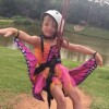 Fofa, Rafaella Justus era só alegria vestida de borboleta curtindo o Carnaval no campo