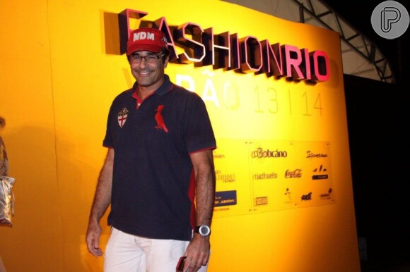 Luciano Szafir prestigia os desfiles do Fashion Rio