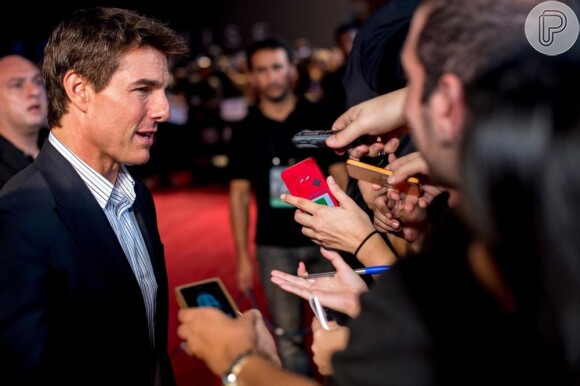 Tom Cruise conversa com a imprensa na première nacional de 'Oblivion'