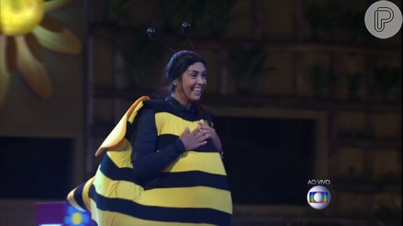 Amanda conquista a Prova do Líder vestida de abelha, no 'BBB15', em 5 de março de 2015