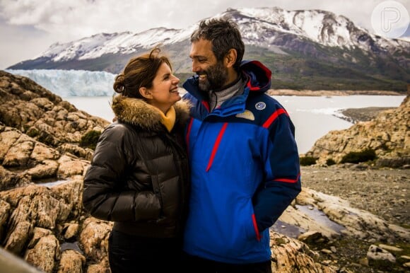 Débora Bloch e Domingos Montagner são os protagonistas da novela 'Sete Vidas'. Eles gravaram cenas na Patagônia Argentina