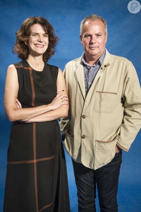 Lícia Manzo com o diretor de 'Sete Vidas', Jayme Monjardim. Ele também dirigiu as últimas novelas de Manoel Carlos