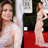 Jennifer Lopez prestigiou o 70º Globo de Ouro, que aconteceu em janeiro deste ano, com um vestido de renda que evidenciavam suas curvas e intrigava quem estava por perto. A cantora parecia estar sem lingerie
