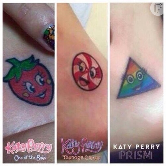Qual das tatuagens de Katy Perry em homenagem aos álbuns você mais gostou?