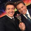 Rodrigo Faro fez selfie com Silvio Santos durante o 'Troféu Imprensa'