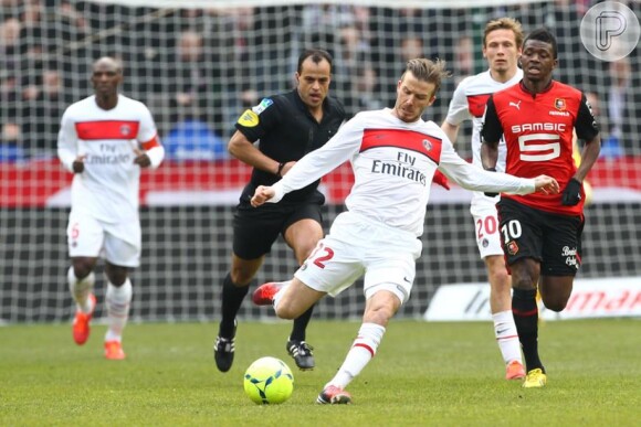 David Beckham atualmente defende o clube Paris Saint-Germain, na França