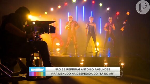 Bastidores das gravações de Antonio Fagundes no 'Tá No Ar'