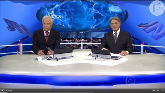 Cid Moreira e Sérgio Chapelin assumem bancada do 'Jornal Nacional': 'Emocionante', afirmou uma telespectadora nesta sexta-feira, 24 de abril de 2015