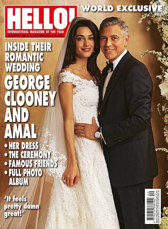 George Clooney e Amal Alamuddin trocaram alianças em Veneza, na Itália, no dia 27 de setembro de 2014. O vestido de noiva usado em seu casamento foi assinado pelo estilista Oscar de la Renta e traz uma costura bem detallhada e com relevos. George Clooney usou um look da marca Giorgio Armani.