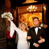 Após trocarem alianças na igreja, Preta Gil e Rodrigo Godoy seguiram para a festa de casamento, que aconteceu em uma mansão em Santa Teresa