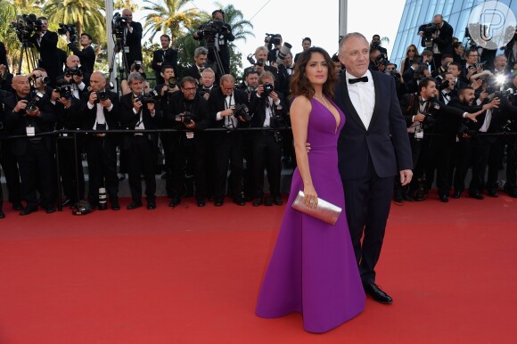 Salma Hayek foi ao Festival de Cannes 2015 com o marido, François Pinault