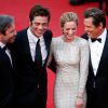 Diretor do filme 'Sicario', Denis Villeneuve, Benicio Del Toro, Emily Blunt e Josh Brolin se divertem no Festival de Cannes