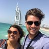 Preta Gil e Rodrigo Godoy passaram pelo Pierchic, em Dubai, nos Emirados Árabes, durante viagem de lua de mel