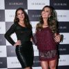 Bruna Marquezine e Sabrina Sato se encontraram em lançamento da grife Le Lis Blanc, em São Paulo, na noite desta quinta-feira, 28 de maio de 2015