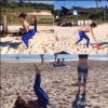 Isis Valverde faz treino funcional na praia nesta quinta-feira, dia 04 de junho de 2015