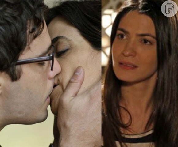 Branca (Maria Manoella) vê Luís (Thiago Rodrigues) beijando Isabel (Mariana Lima), na novela 'Sete Vidas'