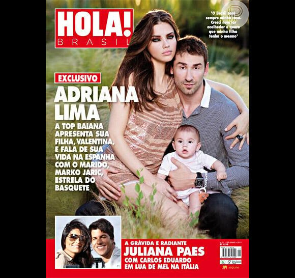 Adriana Lima e Marko Jaric têm duas filhas, Valentina e Sienna