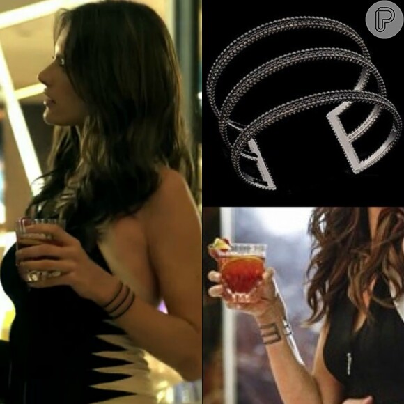 O bracelete de Sâmia é da marca de joias Carla Amorim