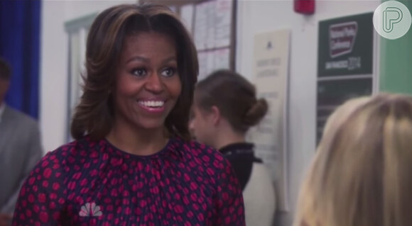 Michelle Obama já participou do episódio final do sitcom 'Parks And Recreation', em abril de 2014