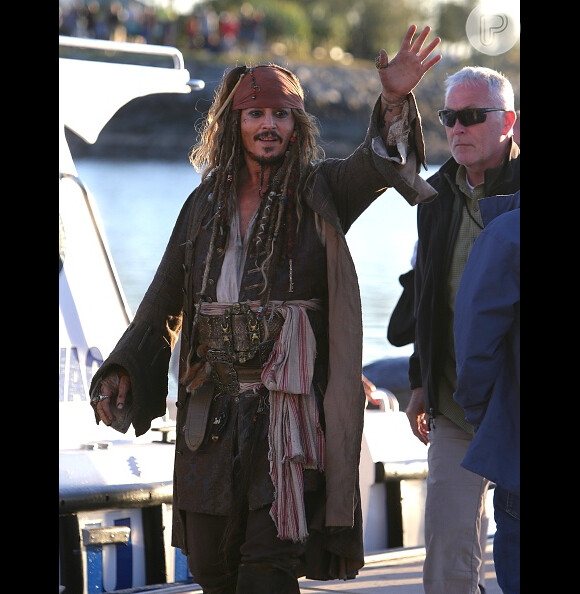 Johnny Depp está rodando as últimas cena da sequência d de 'Piratas do Caribe', na Austrália