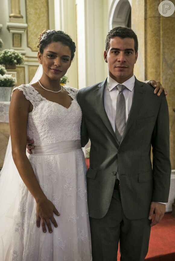 Diogo (Thiago Martins) termina seu casamento com Gabi (Kizi Vaz) para ficar com Beatriz (Gloria Pires) , na novela 'Babilônia'